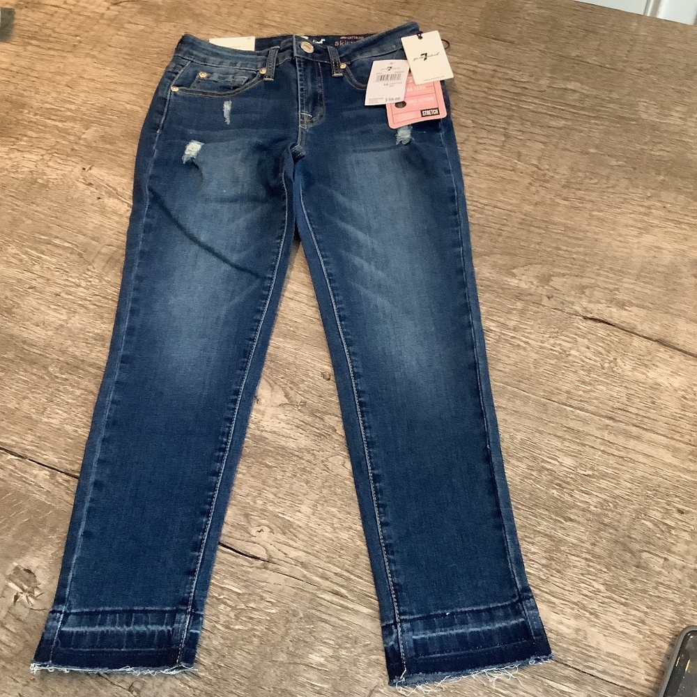 7 For all mankind Girls Size 10 Ultra Flex, super stretch, ankle skinny Jeans